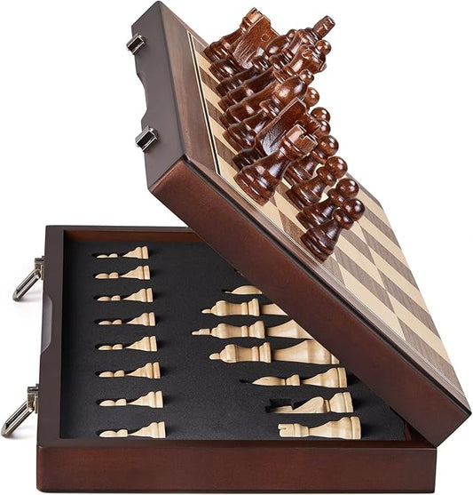 AMEROUS 15'' Magnetic Wooden Chess Set by AMEROUS