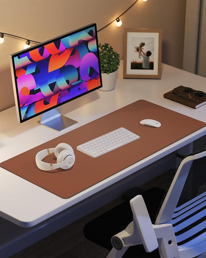 Leather Desk Mat, Mouse Pad, Office Desk Pad, Non-Slip PU Leather Desk Blotter - Image 6