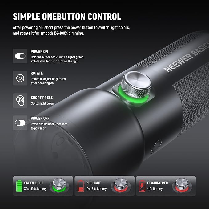 NEEWER BASICS RGB Photography Flashlight - Image 7