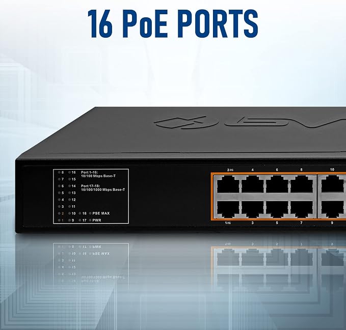 BV-Tech 18 Ports Long Range PoE+ Switch - Image 4