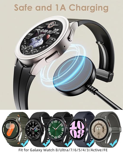 2 Pack USB C for Samsung Galaxy Watch Charger Compatible - Image 4