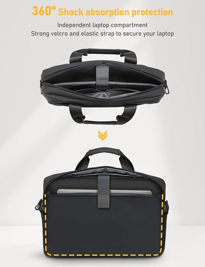 15-16 Inch Laptop Shoulder Bag Business Briefcase Water Resistant Computer - Image 4