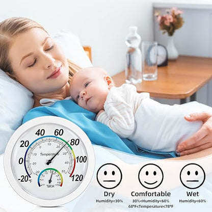 Weewooday 3 Pcs Indoor Outdoor Thermometer 2 in 1 Mini Home Temperature - Image 5