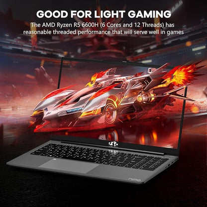 NIMO 15.6" IPS FHD-Gaming-Laptop, AMD Ryzen 5 6600H 6-Cores 660M GPU 64GB DDR5 - Image 3