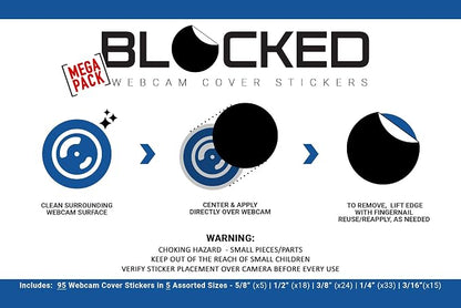 Stackable Webcam/Camera Vinyl Covers | 95 Low-Tack Restickable Webcam Sticker | - Image 8