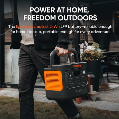 Jackery Explorer 2000 v2 Portable Power Station, 2042Wh LiFePO4 Home Backup - Image 3