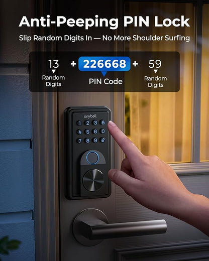 Smart Door Lock, ANYBELL Keyless Entry Door Lock Fingerprint - Image 5