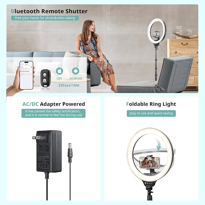 Aureday 14inch iPad Ring Light - Image 6