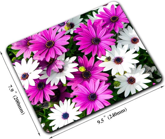 Purple and White Flowers Mouse Pads - Image 2