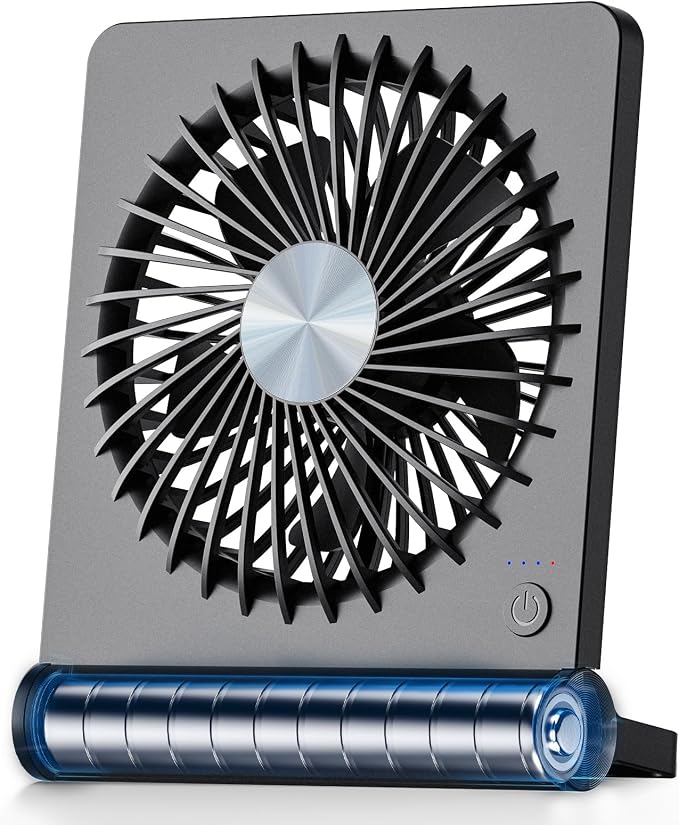 Koonie Portable Desk Fan, 3.5-20hrs Battery Operated Small USB Fan by Koonie