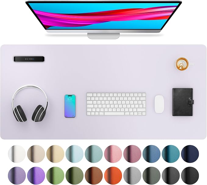 Aothia Large PU Leather Desk Pad Protector – Non-Slip Mouse Pad & Writing Mat by Aothia
