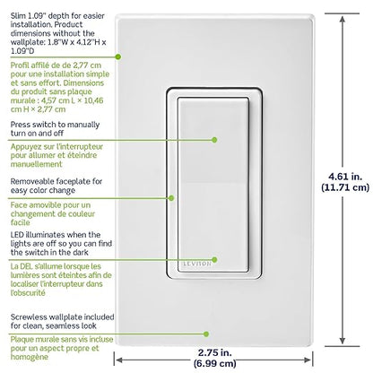 Leviton Decora Smart Switch, Works - Image 3