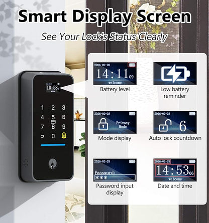 Anweller Smart Deadbolt Lock, WiFi Fingerprint Keyless Entry Door Lock - Image 9