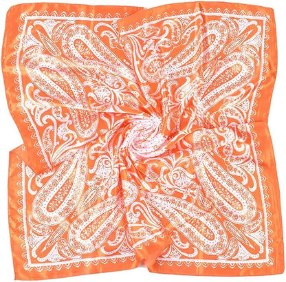 4Pcs Silk Head Scarves for Women Satin Hair Scarf 35”Large Square Bandana Silk - Image 2