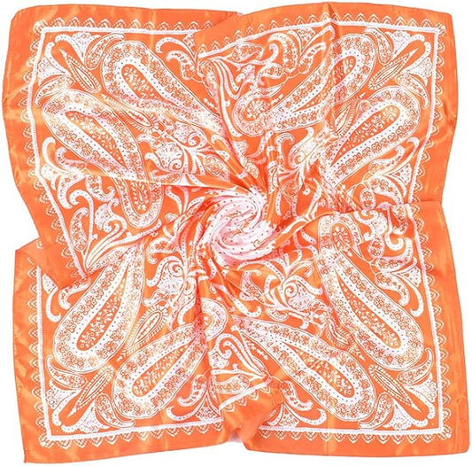 4Pcs Silk Head Scarves for Women Satin Hair Scarf 35”Large Square Bandana Silk - Image 2