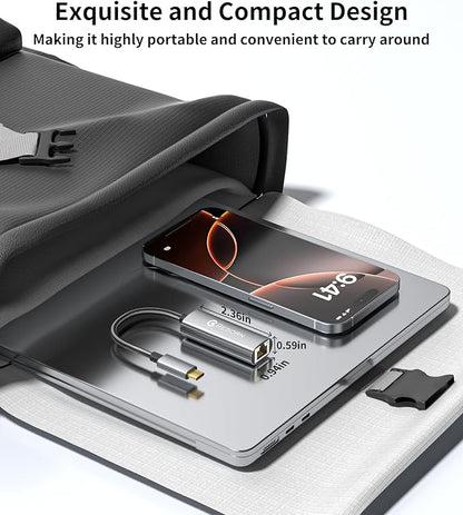 Reborn USB C to Ethernet Adapter, Type-C to RJ45 Gigabit Ethernet LAN Network - Image 6