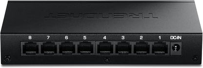 TRENDnet 8-Port 2.5Gb Switch, 8 x 2.5G RJ45 Ports, 40Gbps Switching Capacity by TRENDnet