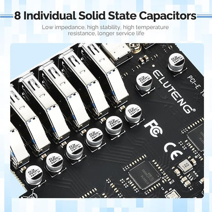 ELUTENG PCIE USB 3.2 Card 8 Ports PCI Expree to USB C Expansion Card Superspeed - Image 6