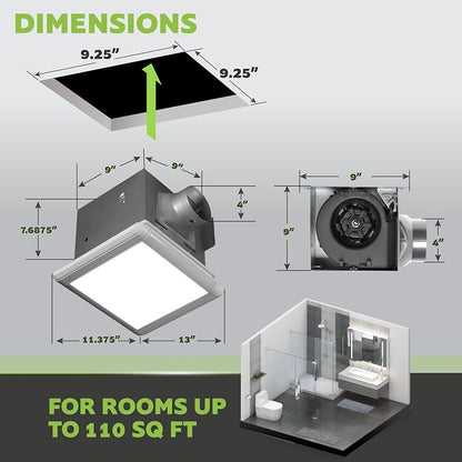Homewerks 7145-80V-HS Dual Speed Bathroom Exhaust Fan - Image 5