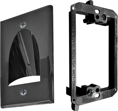 BestMounts - 1 Pack In Wall Cable Management Kit - Recessed Wall Plate Cable by BestMounts