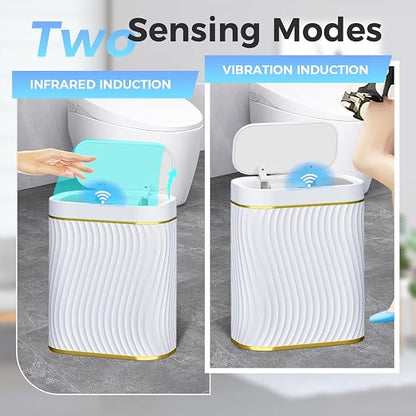 steo spce Automatic Motion Sensor Bathroom Small Trash Can - Image 7