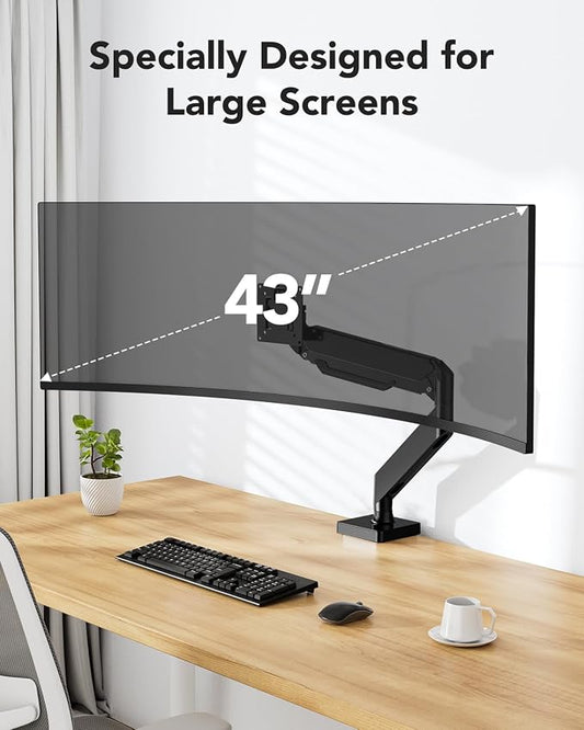 HUANUO Ultrawide Monitor Arm for 13 to 43 Inch Screens, Single Heavy Duty - Image 2