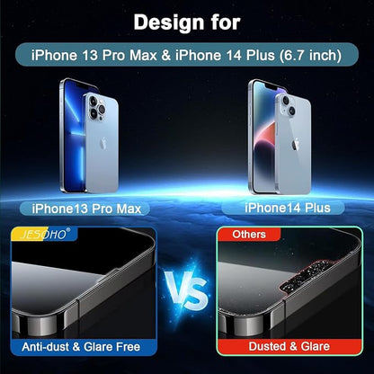 Screen Protector for iPhone 13 Pro Max/14 Plus, Colorless Anti-Blue Light - Image 2