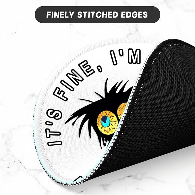 ITNRSIIET Round Mouse Pad with Stitched Edge Premium-Textured Waterproof - Image 4