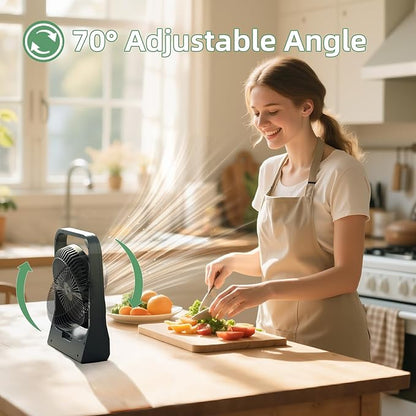 8-inch USB Portable Fan - 20800mAh Rechargeable Battery Operated Fan - Personal - Image 5