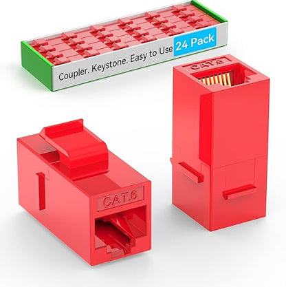 CAT6 RJ45 Keystone Coupler, Cat6 Keystone Jack Female to Female, Cat 6 Inline by Unknown