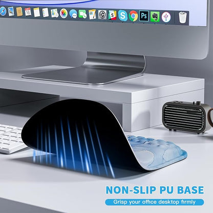Mouse Pad with Wrist Rest, Ergonomic Mousepads with Wrist Support, Soft Lycra - Image 4