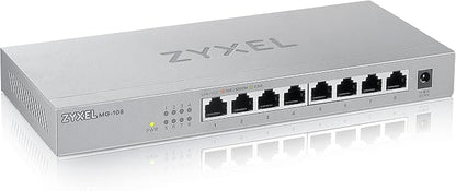 Zyxel 8-Port 2.5GbB MultiGig Ethernet Unmanaged Switch | 8 x 100/1G/2.5G Mbps by ZYXELNETWORKS