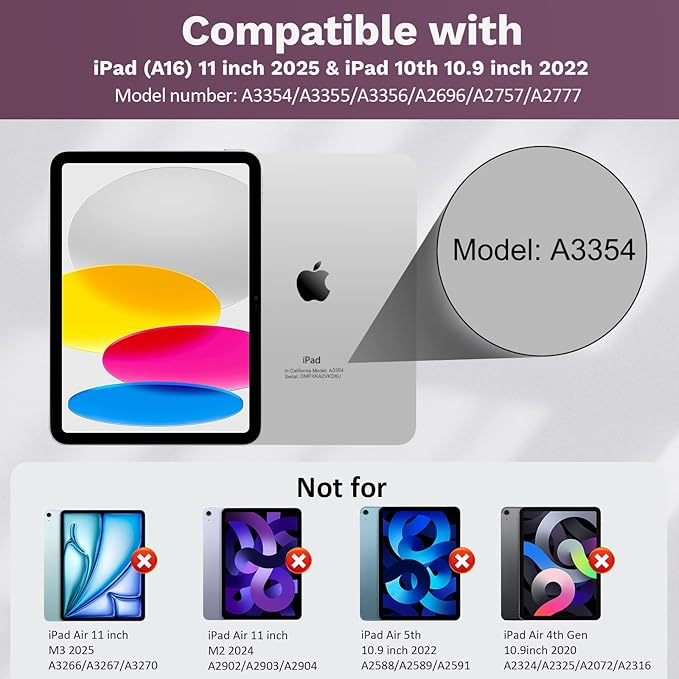 MoKo Touch Keyboard Case for iPad 11th Generation 11 inch 2025, iPad 10th - Image 2
