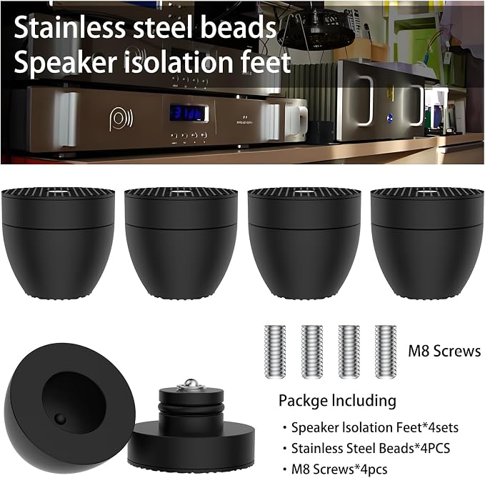 Audiocrast 4X HiFi Speaker Spikes Stand Feet Pads 30x33mm Isolation Feet - Image 6