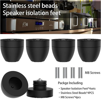 Audiocrast 4X HiFi Speaker Spikes Stand Feet Pads 30x33mm Isolation Feet - Image 6