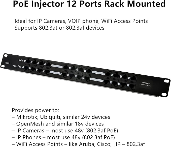 PoE Texas POE-12-24v60w | 12 Port Passive PoE Injector - Image 6
