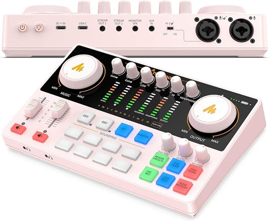 MAONO Podcast Equipment Bundle: Audio Interface mixer by MAONO