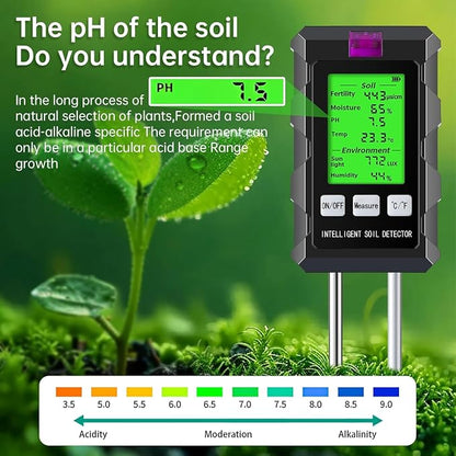 6-in-1 Soil Moisture Meter, Soil Tester - Image 5