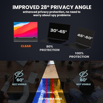 HD Laptop Privacy Screen 14 inch, Upgraded Laptop Privacy Screen - Image 3