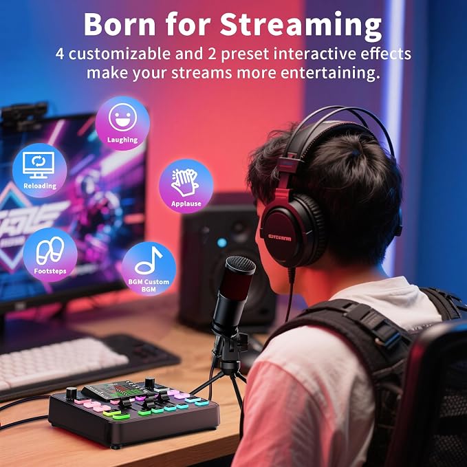 Podcast Equipment Bundle, PUPGSIS Audio Mixer - Image 6