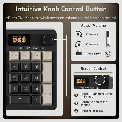 LTC Nimbleback NB1041 PRO Wireless Mechanical Keyboard w/Display Screen & Knob - Image 4
