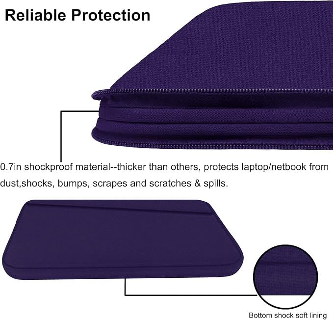 15.6 inch Laptop Sleeve Case, Durable Computer Carrying Bag Protective Case - Image 4