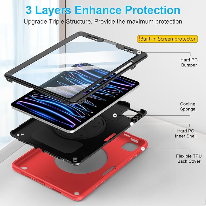 Case for iPad Pro 11 Inch 2022/2021/ 2020/2018: Cover for iPad 11 Inch 4th/ - Image 6