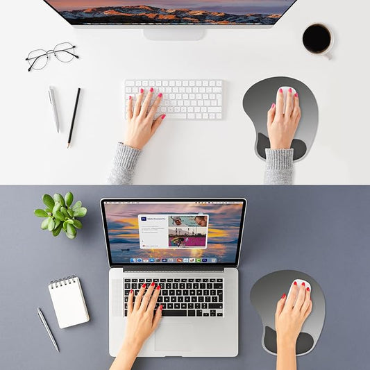 ITNRSIIET Ergonomic Mouse Pad, Cushioned Gel Wrist Rest, Non-Slip Base - Image 2