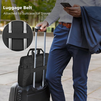 NIDOO 14-15 inch Laptop Shoulder Bag Briefcase Messenger Sleeve - Image 6