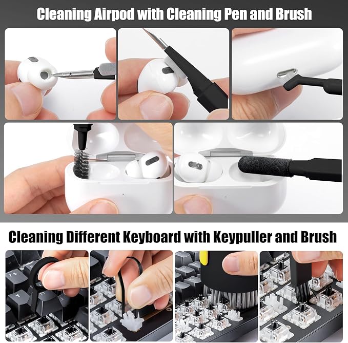 walrfid 2 Pack Laptop Phone Screen Cleaner Kit, Computer Keyboard Brush - Image 3