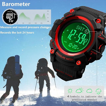 Watch Compass, Altimeter Barometer Thermometer Temperature, Military Army - Image 3