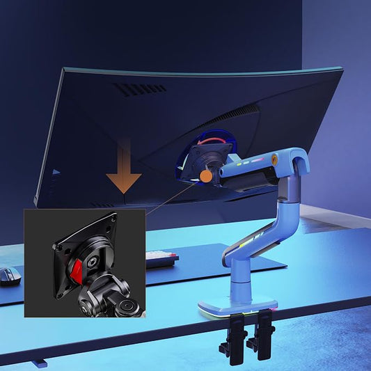 Gaming Monitor Arm for Flat/Ultrawide/Curved Monitors 32 to 60 inch, Heavy Duty - Image 2