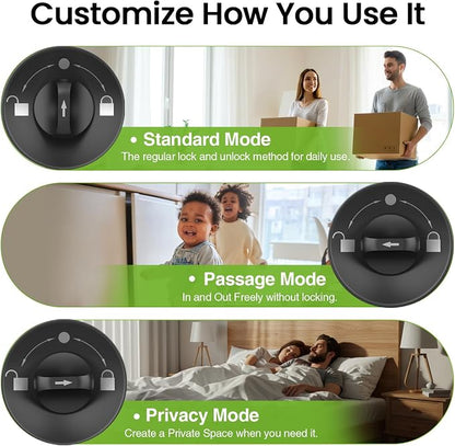 GHome Smart Fingerprint Door Lock, 3 in 1 Smart Fingerprint Door Knob - Image 6