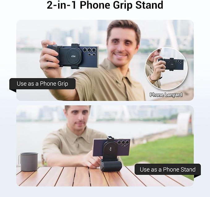 KIWIFOTOS Travel Phone Camera Grip Smartphones Tripod Handle - Image 3